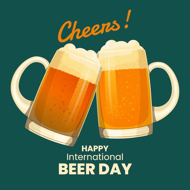 Illustrazione dettagliata della giornata internazionale della birra