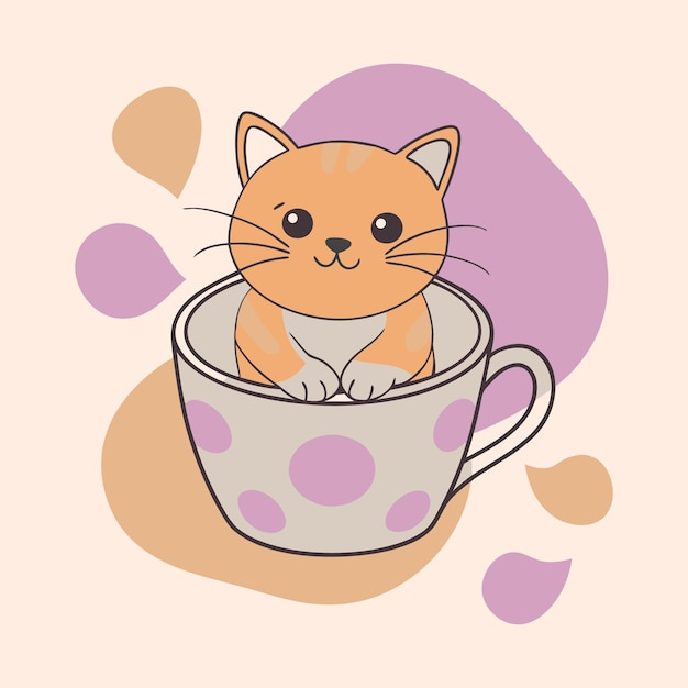 Illustrazione di animali domestici adorabili per la Giornata Internazionale del Gatto