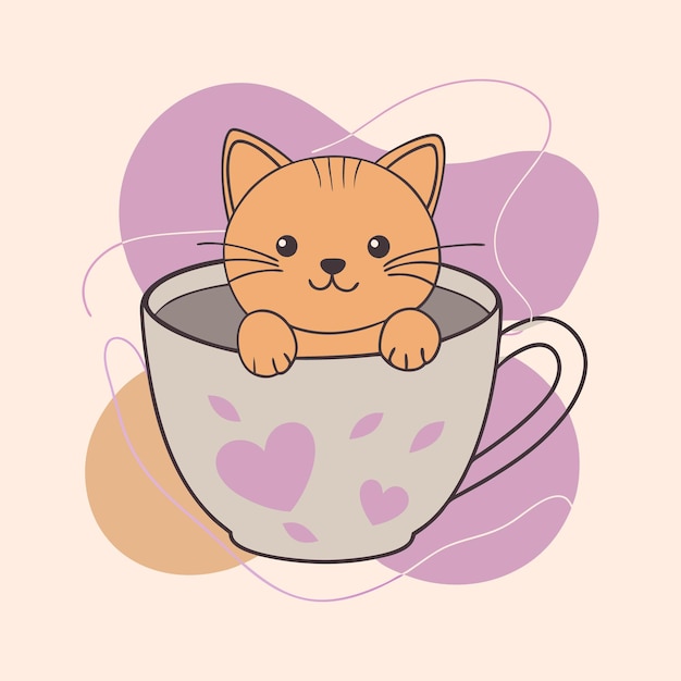 Illustrazione di animali domestici adorabili per la Giornata Internazionale del Gatto
