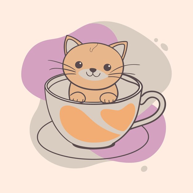Illustrazione di animali domestici adorabili per la Giornata Internazionale del Gatto