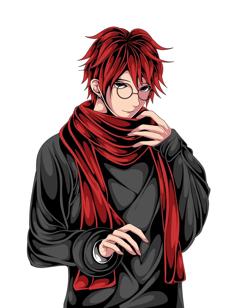 Vettore illustrazione di anime ragazzo caldo