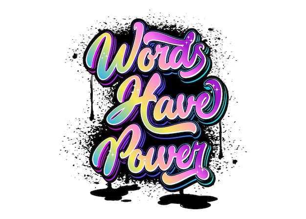 illustrazione di arte tipografica di scritte in graffiti