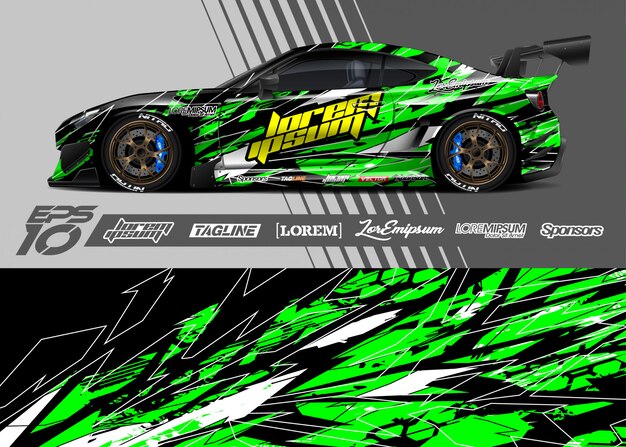 Illustrazione di auto sportiva da corsa