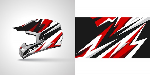 Illustrazione di avvolgimento casco racing