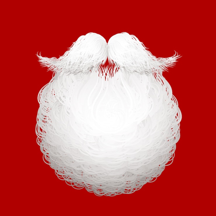 Vettore illustrazione di barba di babbo natale