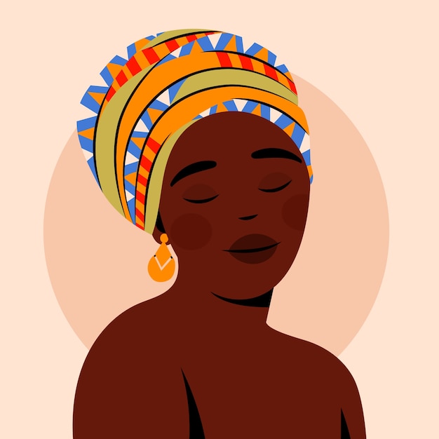 Illustrazione di bellezza etnica disegnata a mano