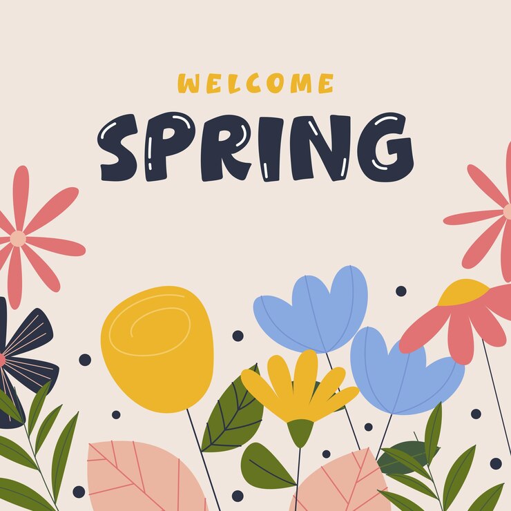 Illustrazione di biglietto di benvenuto di primavera