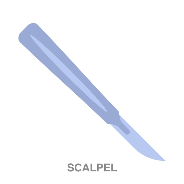 Illustrazione di bisturi su sfondo trasparente