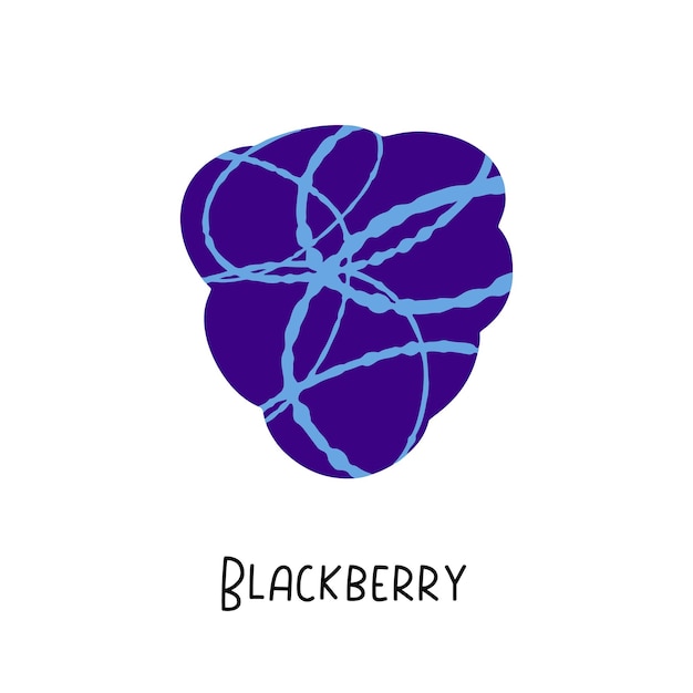 Illustrazione di Blackberry con texture isolato su sfondo bianco