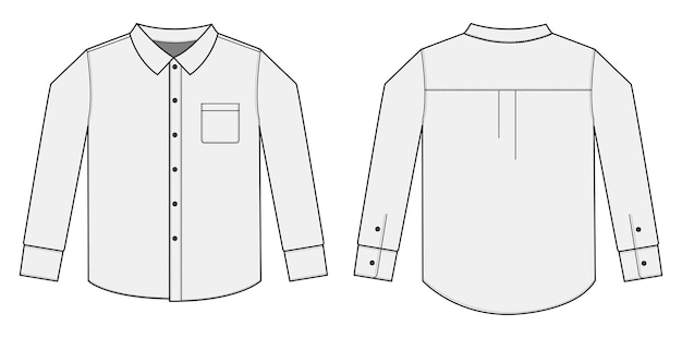 illustrazione di camicia da lavoro a maniche lunghe