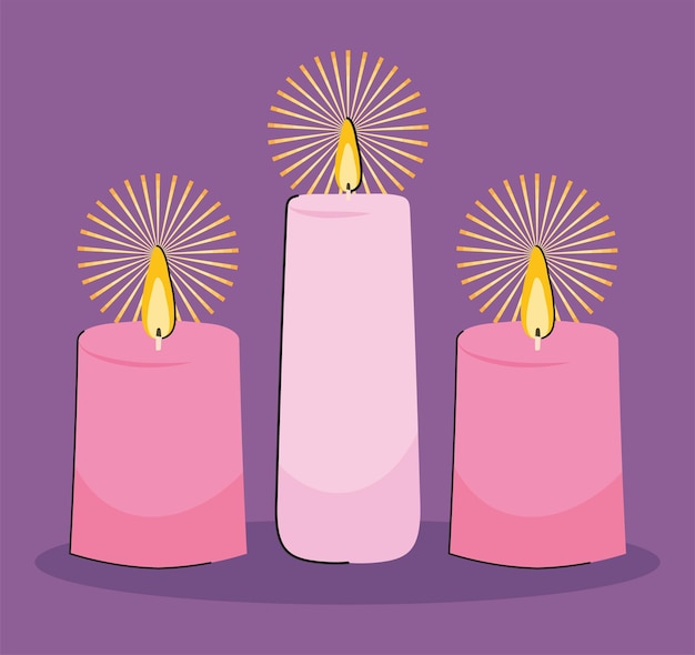 Illustrazione di candele aromatiche