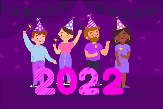 Illustrazione di Capodanno disegnata a mano