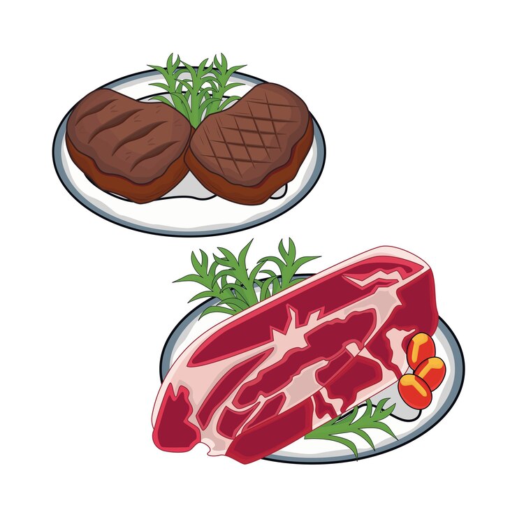 Vettore illustrazione di carne di manzo