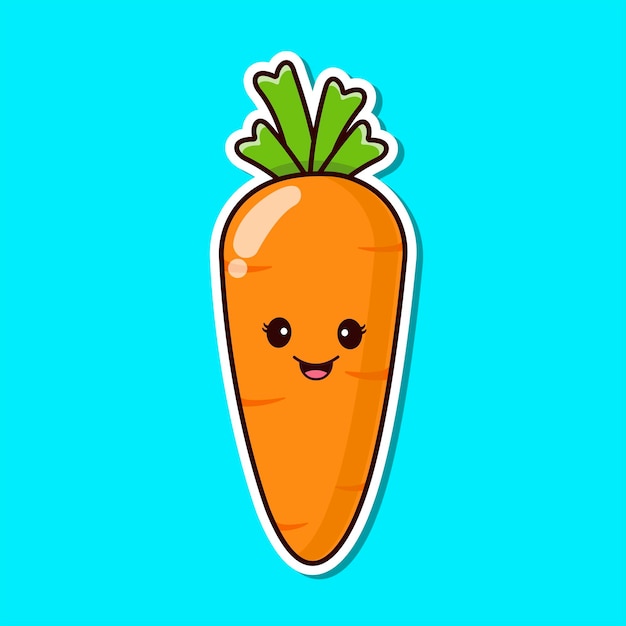 illustrazione di carota carina