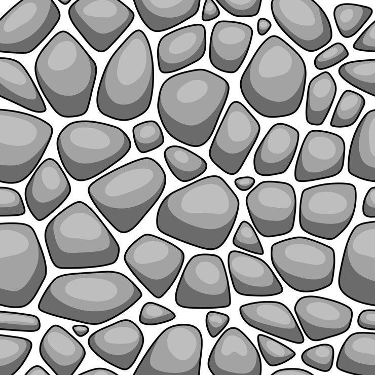 Vettore illustrazione di carta da parati con un mucchio di rocce