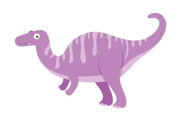 Illustrazione di cartoni animati di dinosauri Icona di cartoni illustrati vettoriale Dino animale