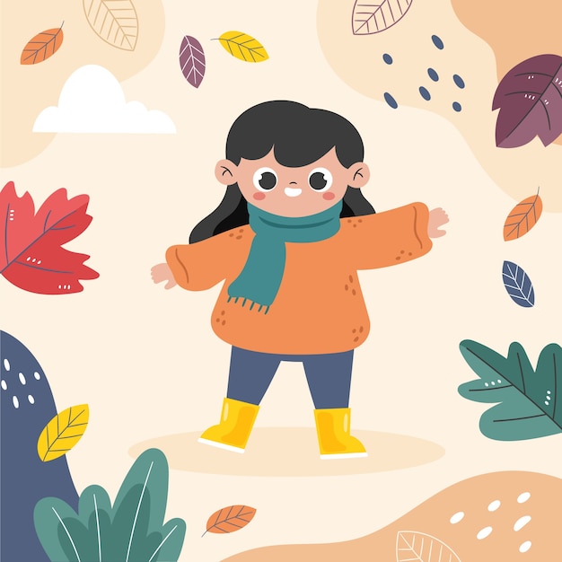 Illustrazione di celebrazione autunnale piatta