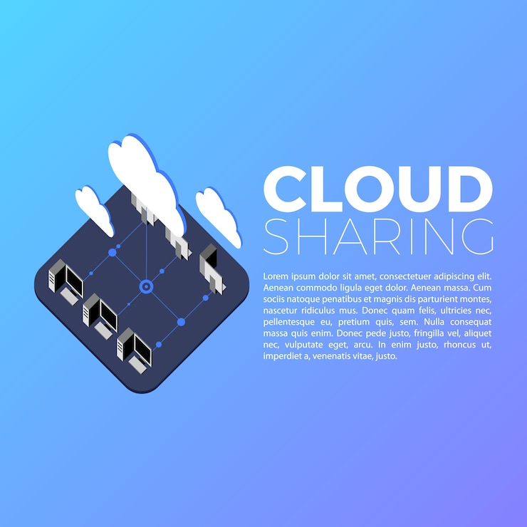Vettore illustrazione di cloud storage