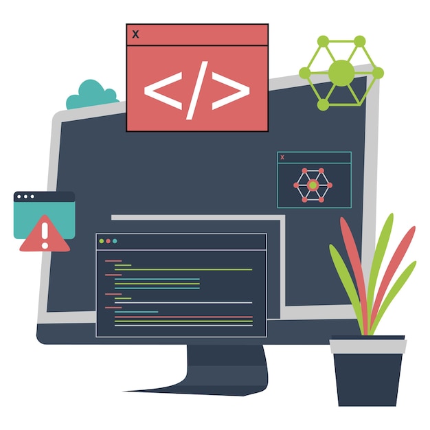 Illustrazione di codifica al computer