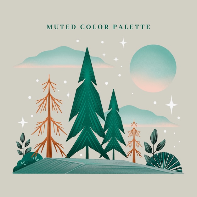 Illustrazione di colori tenui dell'acquerello
