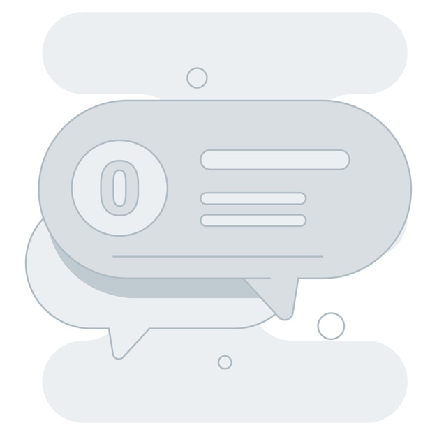 Illustrazione di commenti vuoti perfetta per i progetti di interfaccia utente uiux