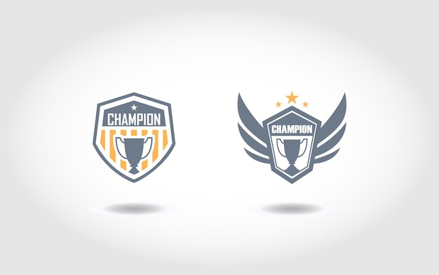 Illustrazione di concetto del pacchetto di logo del torneo del campione