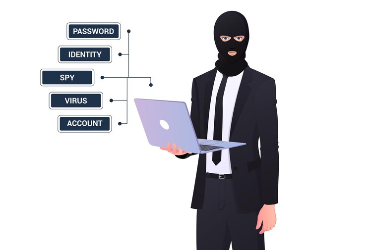 Vettore illustrazione di concetto di hacker