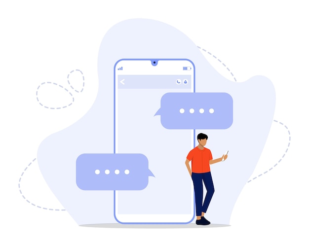Illustrazione di concetto di messaggi