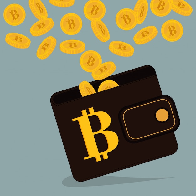 Illustrazione di design Bitcoin