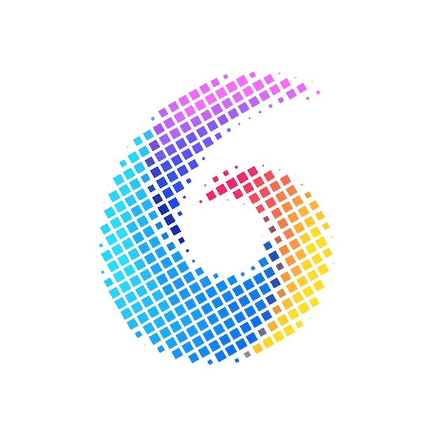 Illustrazione di design colorato gradiente di numero