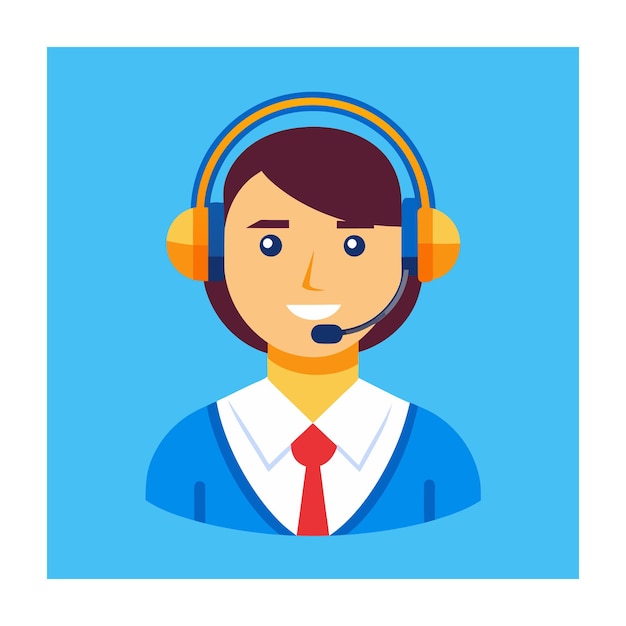 Illustrazione di design piatto di assistenza clienti