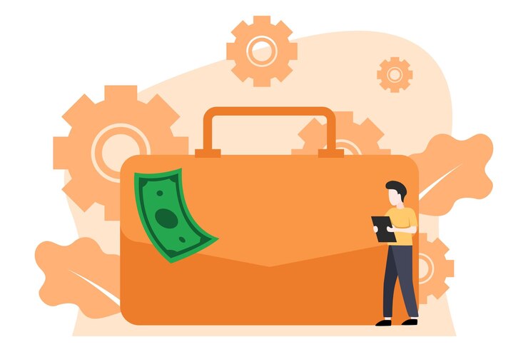 Illustrazione di design piatto finanza aziendale