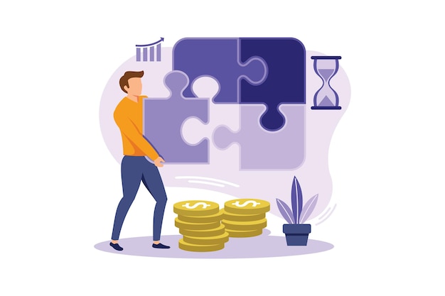 Illustrazione di design piatto moderno per la consegna del progetto
