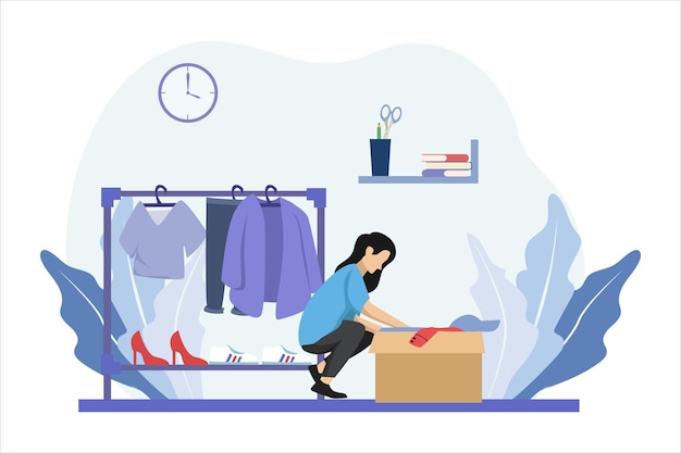 Illustrazione di design piatto stilista