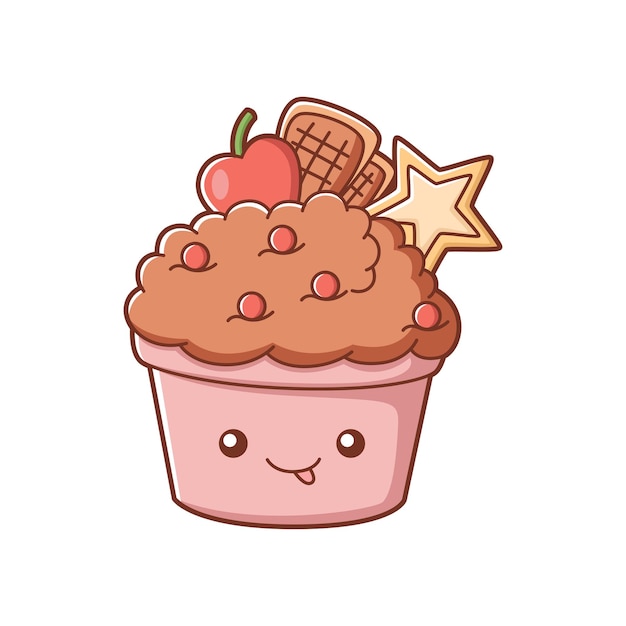 Illustrazione di disegno di carattere carino gelato