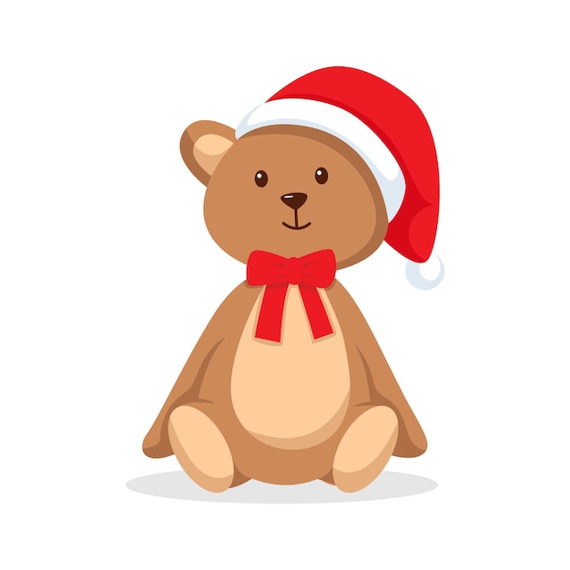 Illustrazione di disegno di carattere dell'orso di Natale