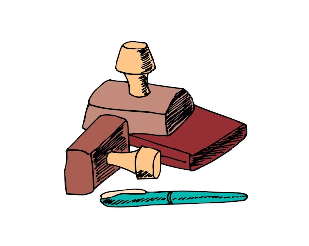 illustrazione di disegno Timbro di gomma clipart elemento vettoriale Vettore gratuito