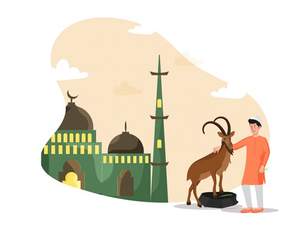 Illustrazione di Eid-Al-Adha Mubarak