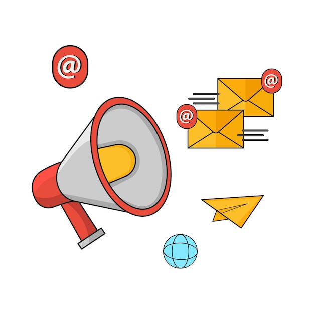 Illustrazione di email marketing