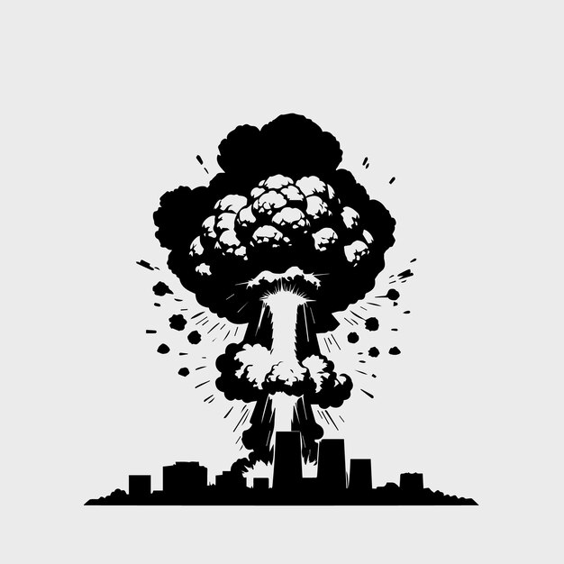 Illustrazione di esplosione vettoriale