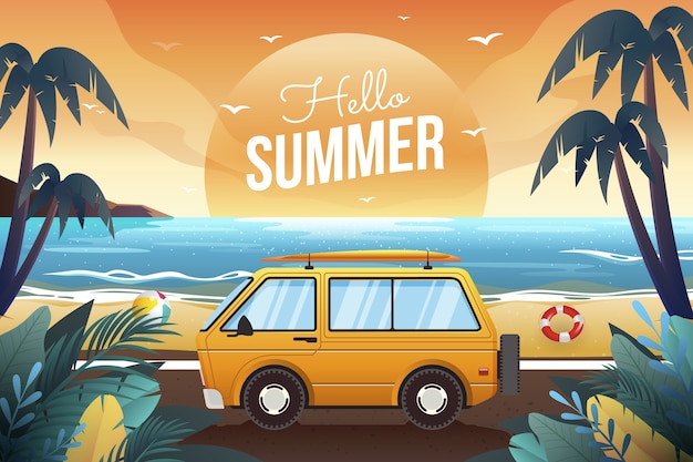 Illustrazione di estate gradiente