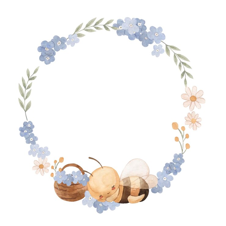 Vettore illustrazione di fiori ad acquerello per bambini