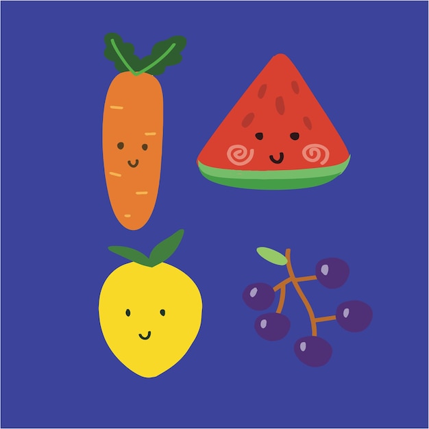 illustrazione di frutta carina