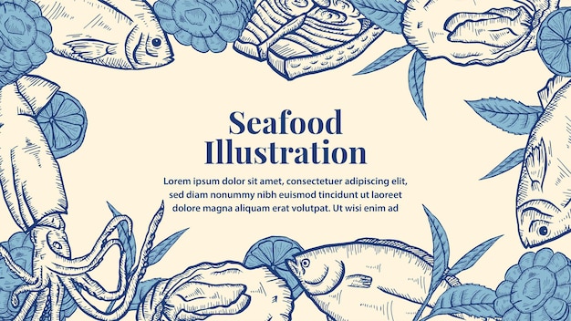 Illustrazione di frutti di mare