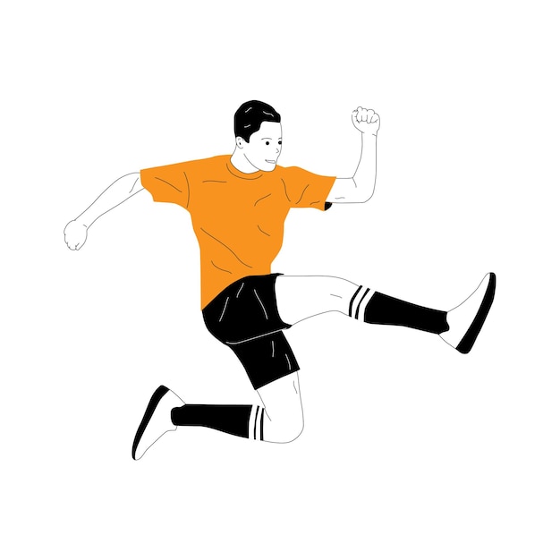 Illustrazione di giocatori di football che giocano a palla