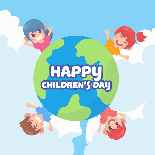 Illustrazione di giornata mondiale dei bambini disegnati a mano
