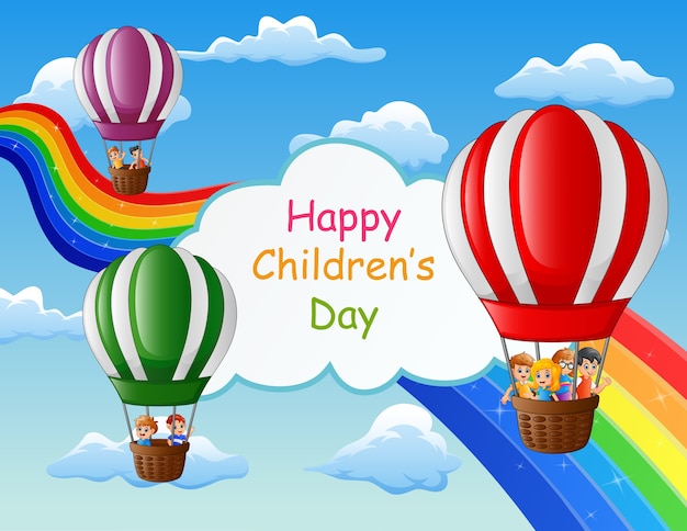 Illustrazione di giorno dei bambini felici