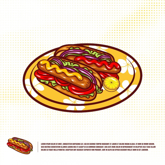 Illustrazione di hot dog