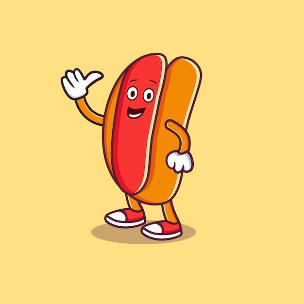 Illustrazione di Hotdog Cartoon Vector Icon Graphic Design