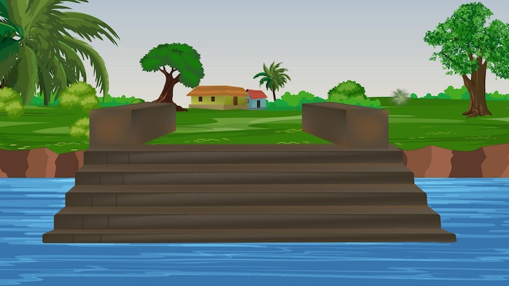 Vettore illustrazione di indian house vector artvillage houseindian village background for cartoon